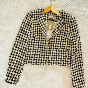 Womens Jacket Smart Dogtooth Design Size 8 New With Tags Never Worn - Image 2