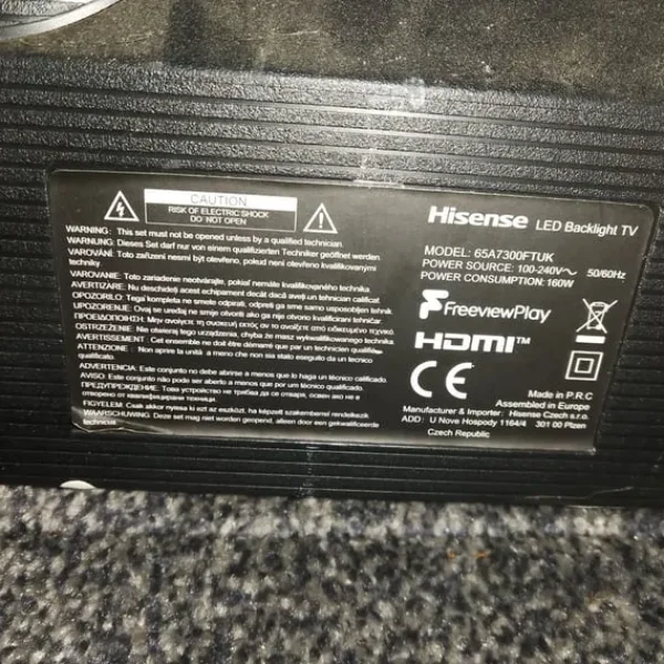 65 inch Hisense TV