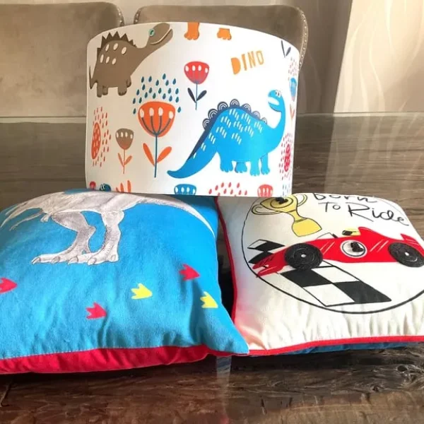 Lamp shade and couple cushions