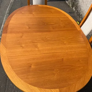 Nathan mid century teak extendable dining table with 4 Caxton chairs - Image 3