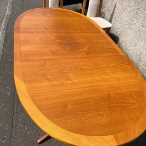 Nathan mid century teak extendable dining table with 4 Caxton chairs - Image 6