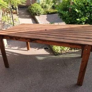 Wooden Garden Rectangular Table by Charles Taylor - Image 2