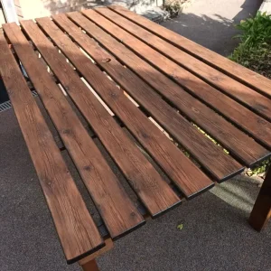 Wooden Garden Rectangular Table by Charles Taylor - Image 3