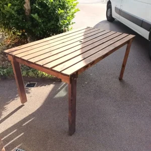 Wooden Garden Rectangular Table by Charles Taylor
