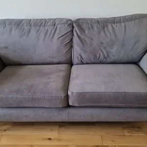 Logic frost free fridge freezer, Samsung washing machine, 2-seater sofa and swivel chair - Image 2