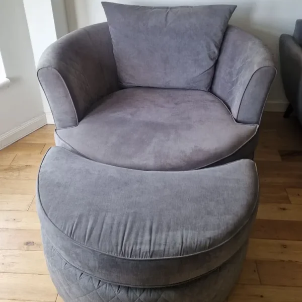 Logic frost free fridge freezer, Samsung washing machine, 2-seater sofa and swivel chair