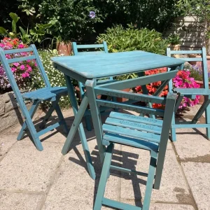 Shabby Chic Garden Table and Chairs - Image 2
