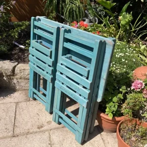 Shabby Chic Garden Table and Chairs - Image 4