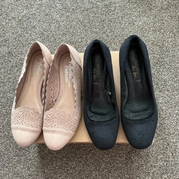 Two pairs of suede shoes