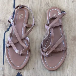 Boden women's tan leather sandals size 37 - Image 2