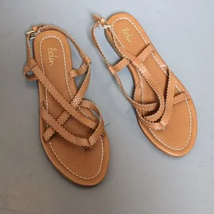 Boden women's tan leather sandals size 37