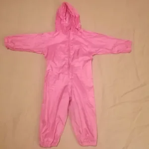 Pink waterproof rain suit