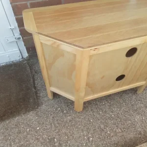 Wooden TV stand with DVD unit - Image 3