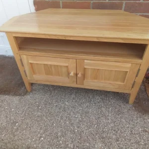 Wooden TV stand with DVD unit