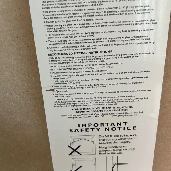 Jackson Leaner Mirror Silver 760x1550mm