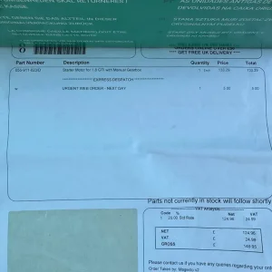 MK2 Golf 8V GTI Starter Motor