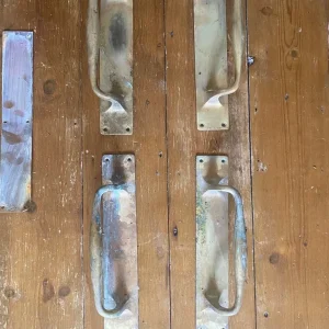 Antique Brass Door Handles x2 Pairs - Image 3