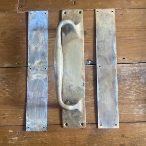 Antique Brass Door Handles x2 Pairs - Image 7