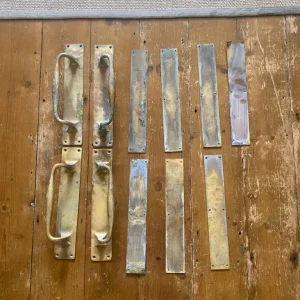 Antique Brass Door Handles x2 Pairs - Image 8