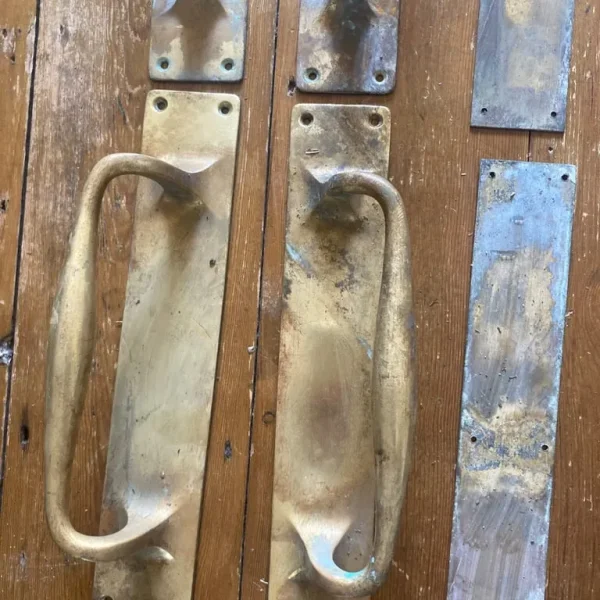 Antique Brass Door Handles x2 Pairs