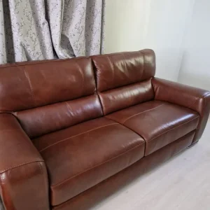 Italian Leather 3-Seater Sofa - Image 2