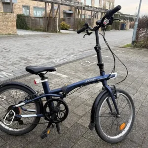 Folding Bike Tilt 500 - Blue - Comes with Basket and Lock Chain - Image 4
