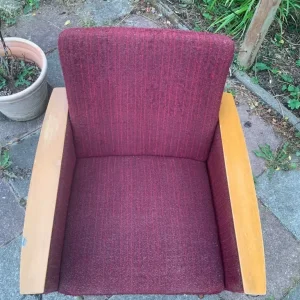 Mid century armchair splayed legs / upholstery project / shabby chic - Image 2