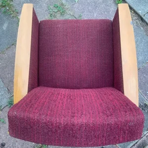 Mid century armchair splayed legs / upholstery project / shabby chic - Image 5
