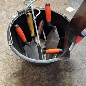 Builders masonry tool set with mixer