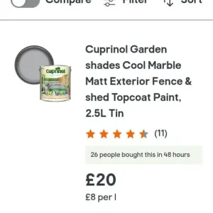 Cuprinol fence paint 4 x 2.5litre tins - Image 6