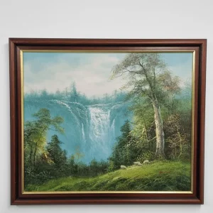 Vintage Oil Painted Landscape 1970s Signed Framed
