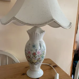 Aynsley Wild Tudor china table lamp and shade