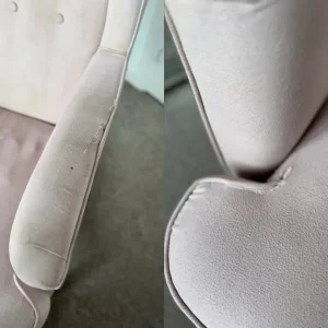 Habitat Callie Wingback Armchair – Light Pink with Beige Patterned Cover - Image 5