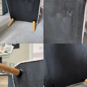 Habitat Callie Wingback Armchair – Light Pink with Beige Patterned Cover - Image 6