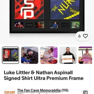 Luke Littler & Nathan Aspinall Signed Shirt Ultra Premium Frame With COA - Image 3