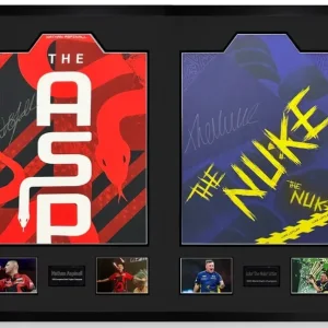 Luke Littler & Nathan Aspinall Signed Shirt Ultra Premium Frame With COA - Image 4