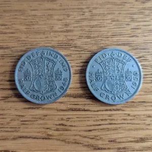 2x Half Crown Pre-Decimal Coins George VI
