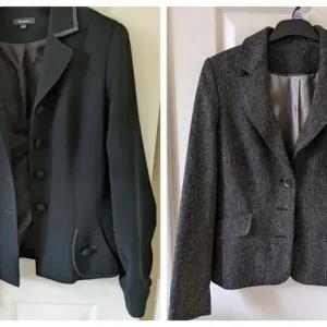 Two Blazers – Dark Grey and Black, Size 10–12