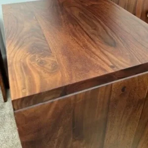 2 x solid mango/sheesam handmade bedside tables with drawers and cabinets - Image 8