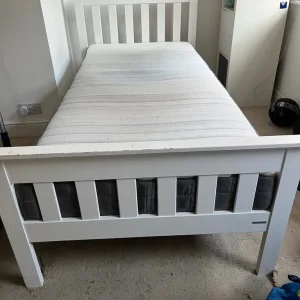 Wooden Single Bed With Ikea Memory Foam Mattress - Image 5