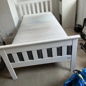 Wooden Single Bed With Ikea Memory Foam Mattress - Image 6