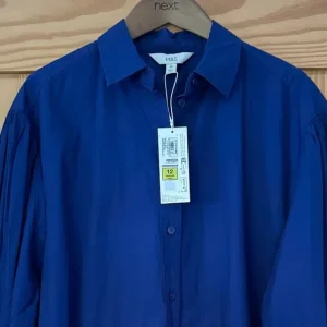 Women’s blue oversized shirt from Marks & Spencer size 22 - Image 2