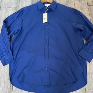Women’s blue oversized shirt from Marks & Spencer size 22 - Image 5