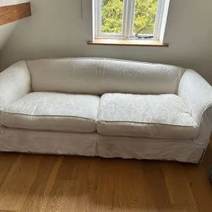 Cream Cotton Sofa Bed - Image 2