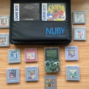 GAME BOY POCKET WITH MANUAL, 12 GAMES & NUBY CARRY CASE