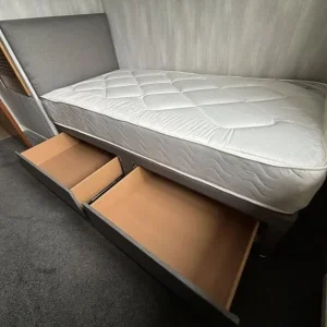 Divan Single Bed with Mattress and Drawers