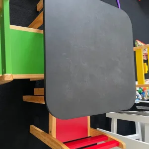 Chalkboard wood table and 4 chairs - Image 4