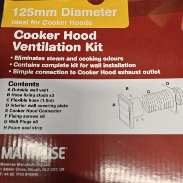 Brand New Complete Cooker Hood Ventilation Kit