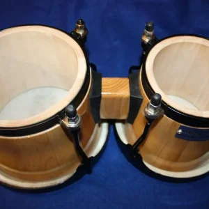 Gon Bops Fiesta Bongo 7in and 8.5in Natural with Black Hardware - Image 8