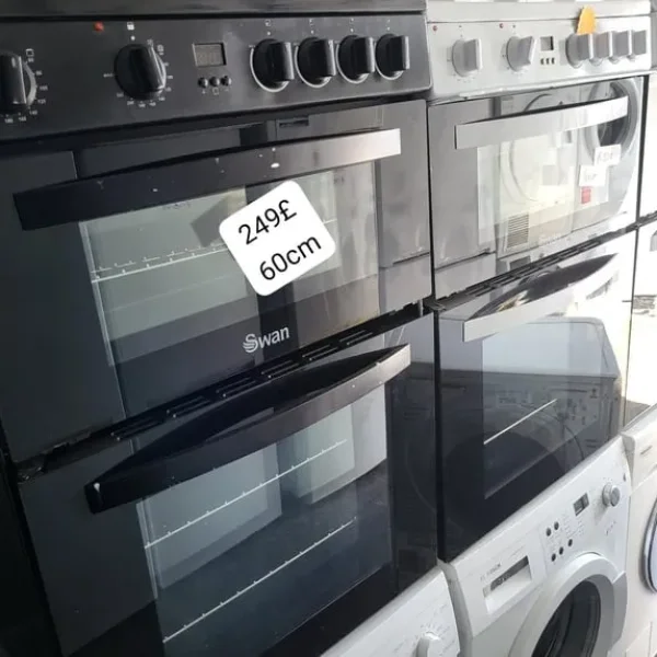 Swan 60cm Double Oven Electric Cooker Ceramic Hob